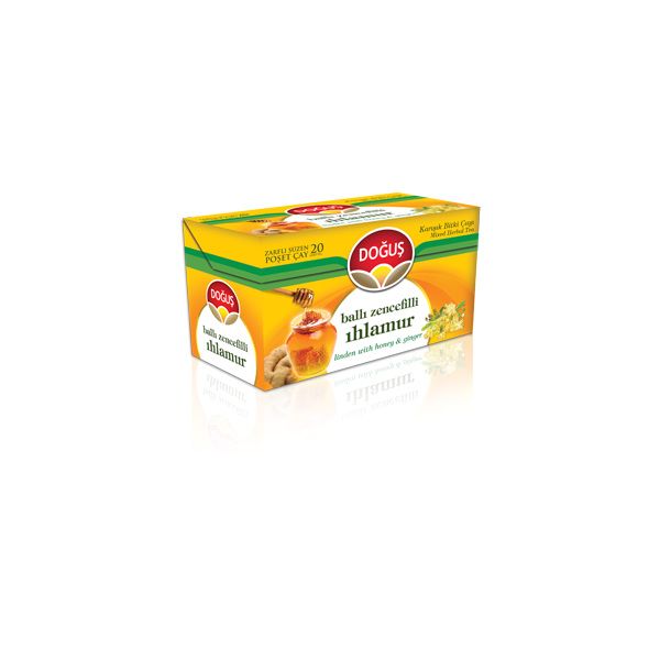 Doğuş Honey Ginger Linden Tea 20-Pack Box