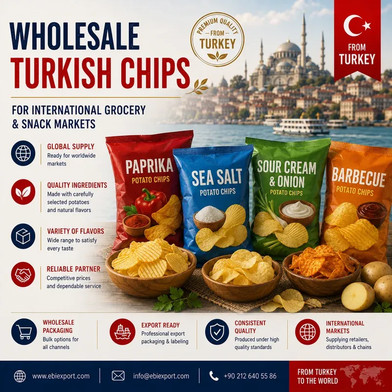 Wholesale Turkish Chips for International Grocery and Snack Markets