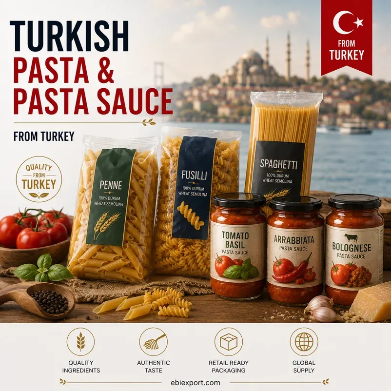 Turkish Pasta and Pasta Sauce Export for Retail Buyers