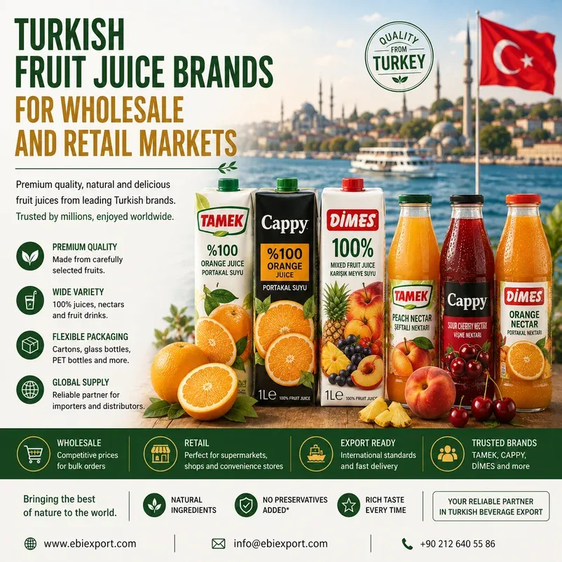 Turkish Fruit Juice Brands for Wholesale and Retail Markets
