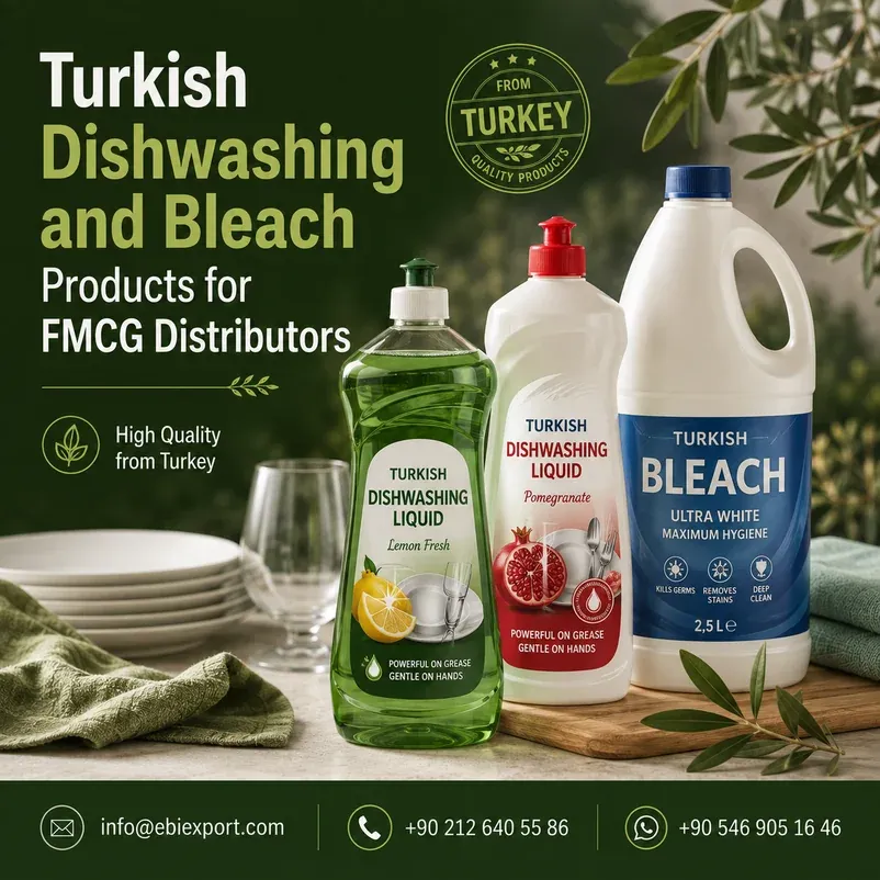 Turkish Dishwashing and Bleach Products for FMCG Distributors