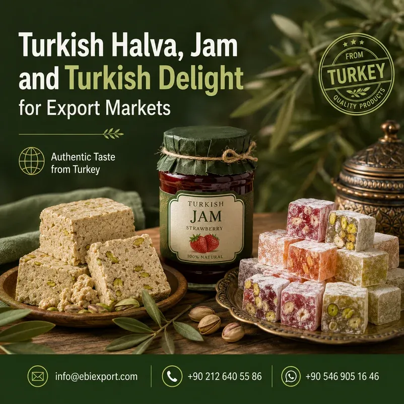 Turkish Halva, Jam and Turkish Delight for Export Markets