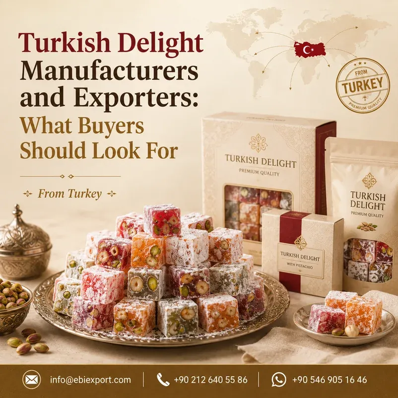 Turkish Delight Manufacturers and Exporters: What Buyers Should Look For