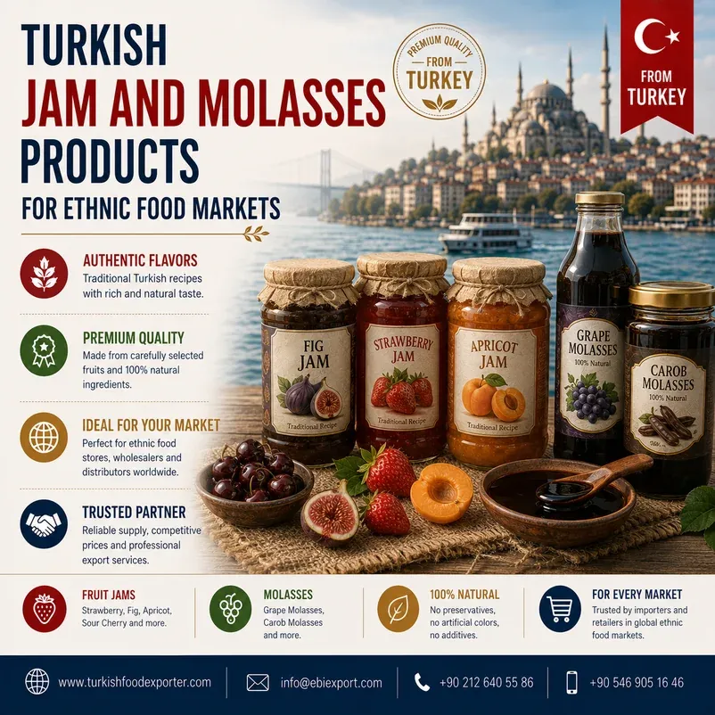 Turkish Jam and Molasses Products for Ethnic Food Markets